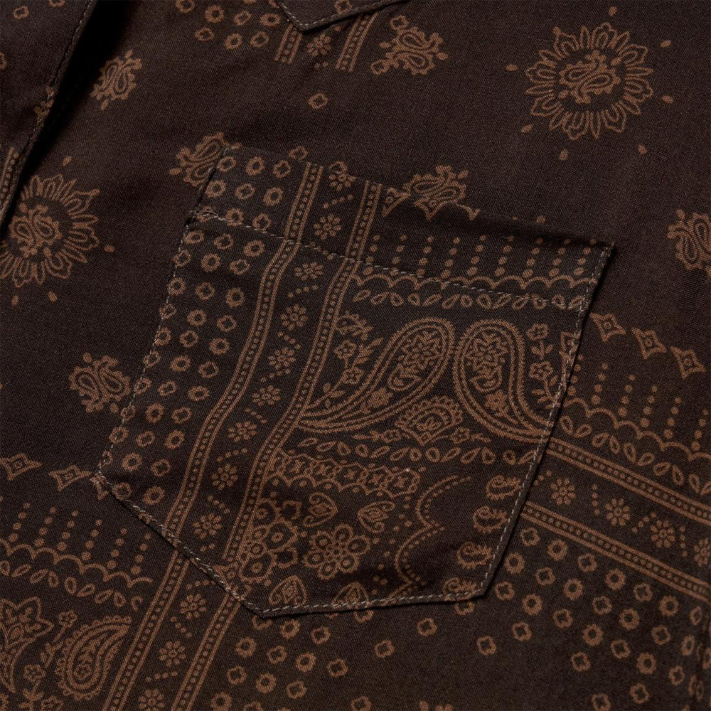 Patchwork Bandana Print Shirt Brown | Women Stetson Western Shirts