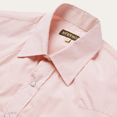 Pink End-On-End Western Shirt Pink | Men Stetson Western Shirts