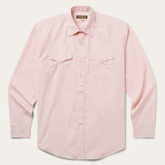 Pink End-On-End Western Shirt Pink | Men Stetson Western Shirts