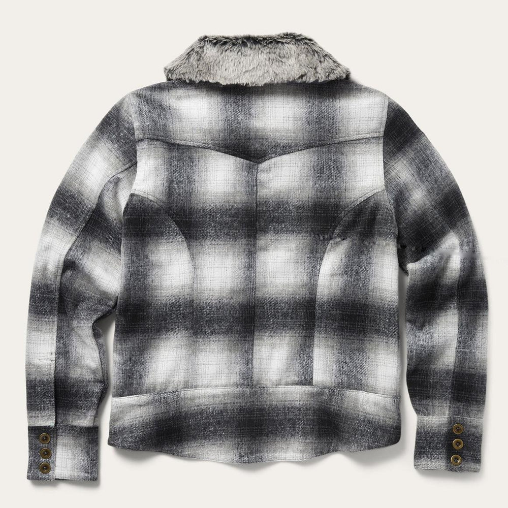 Plaid Cropped Jacket Black | Women Stetson Jackets