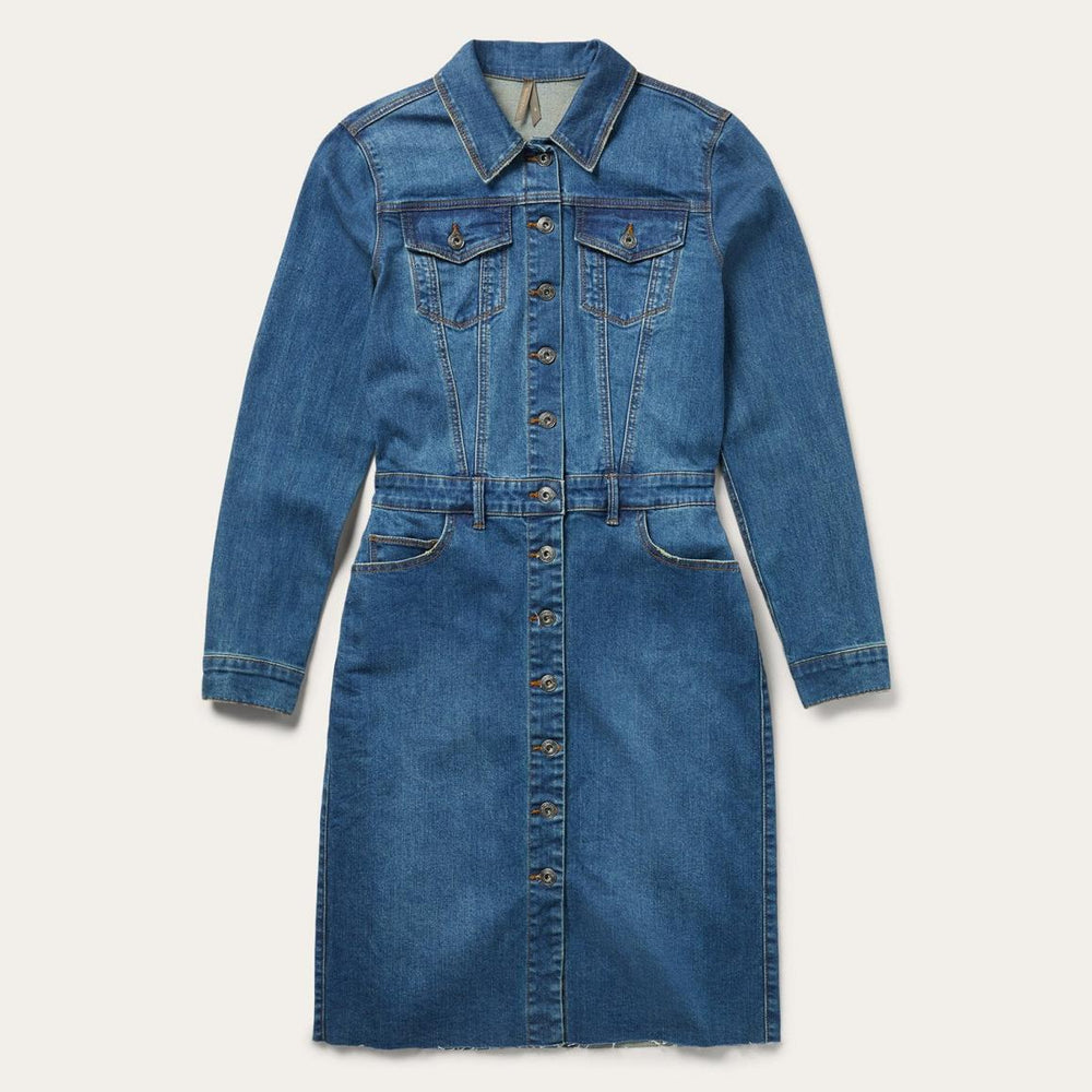 Premium Denim Shirt Dress Blue | Women Stetson Shirt Dresses