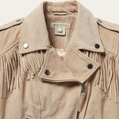 Premium Suede Moto Jacket Tan | Women Stetson Jackets