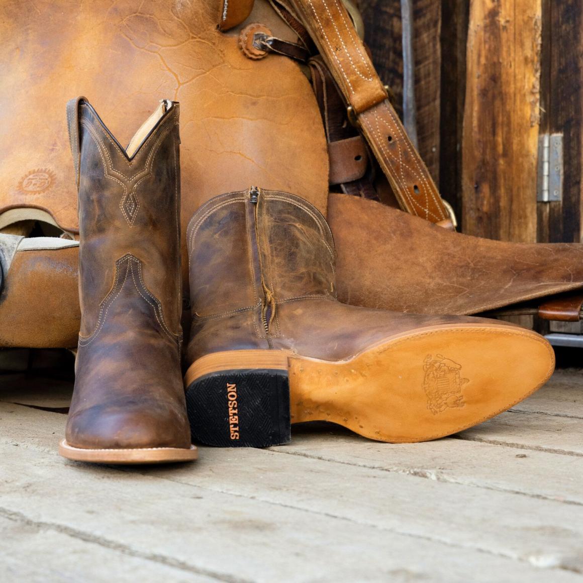 Rancher Zip Roper Oiled Walnut | Men Stetson Ropers