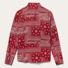 Red Bandana Patchwork Shirt Red | Women Stetson Western Shirts