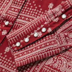 Red Bandana Patchwork Shirt Red | Women Stetson Western Shirts