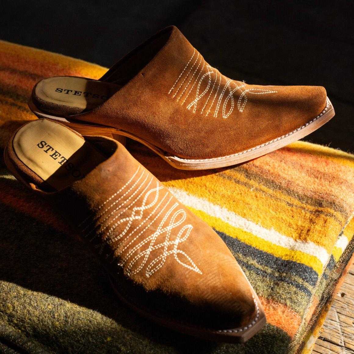 Reed Western Mules Brown | Women Stetson Shorties