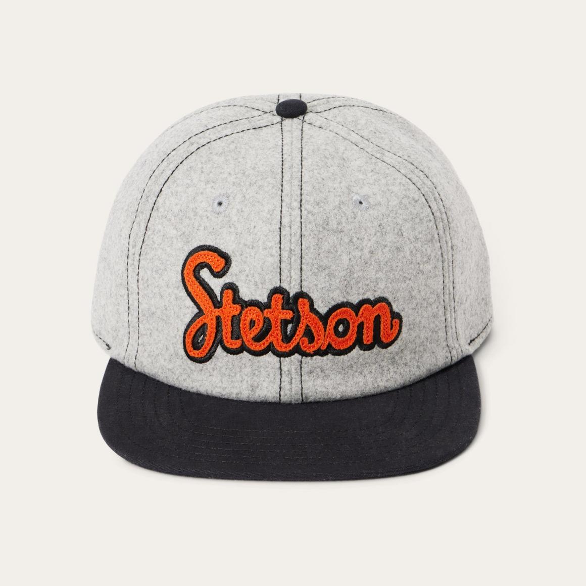 Retro Script Baseball Cap Grey | Men/Women Stetson Caps &amp; Truckers