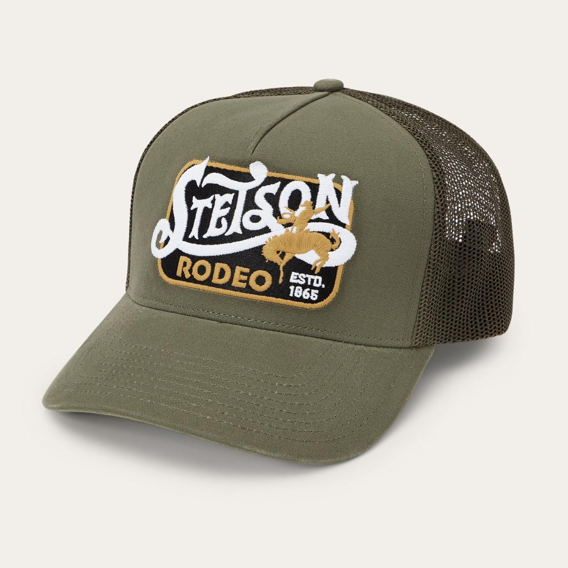 Rodeo Patch Trucker Cap Olive | Men/Women Stetson Caps &amp; Truckers