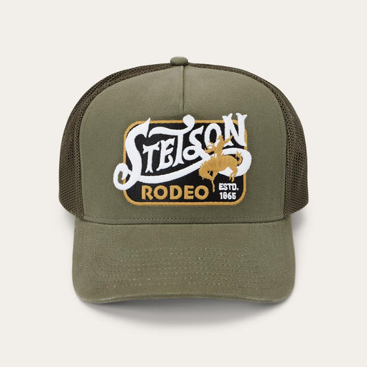 Rodeo Patch Trucker Cap Olive | Men/Women Stetson Caps &amp; Truckers