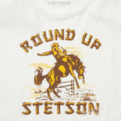 "Round Up" Stetson Vintage Tee White | Women Stetson Tees