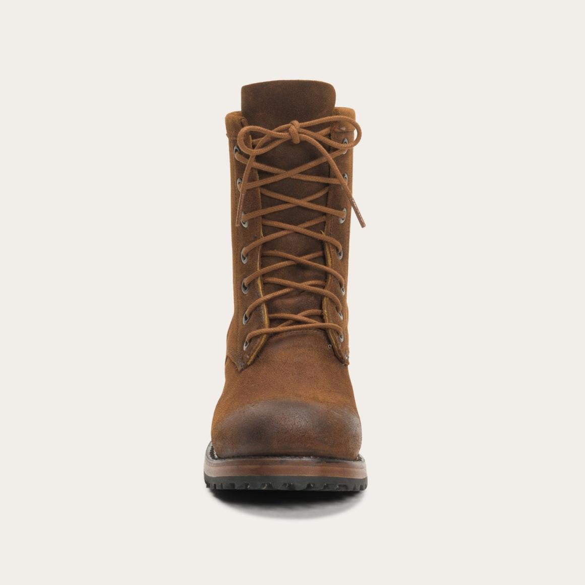 Sam Lace Up Brown Suede | Women Stetson Shorties