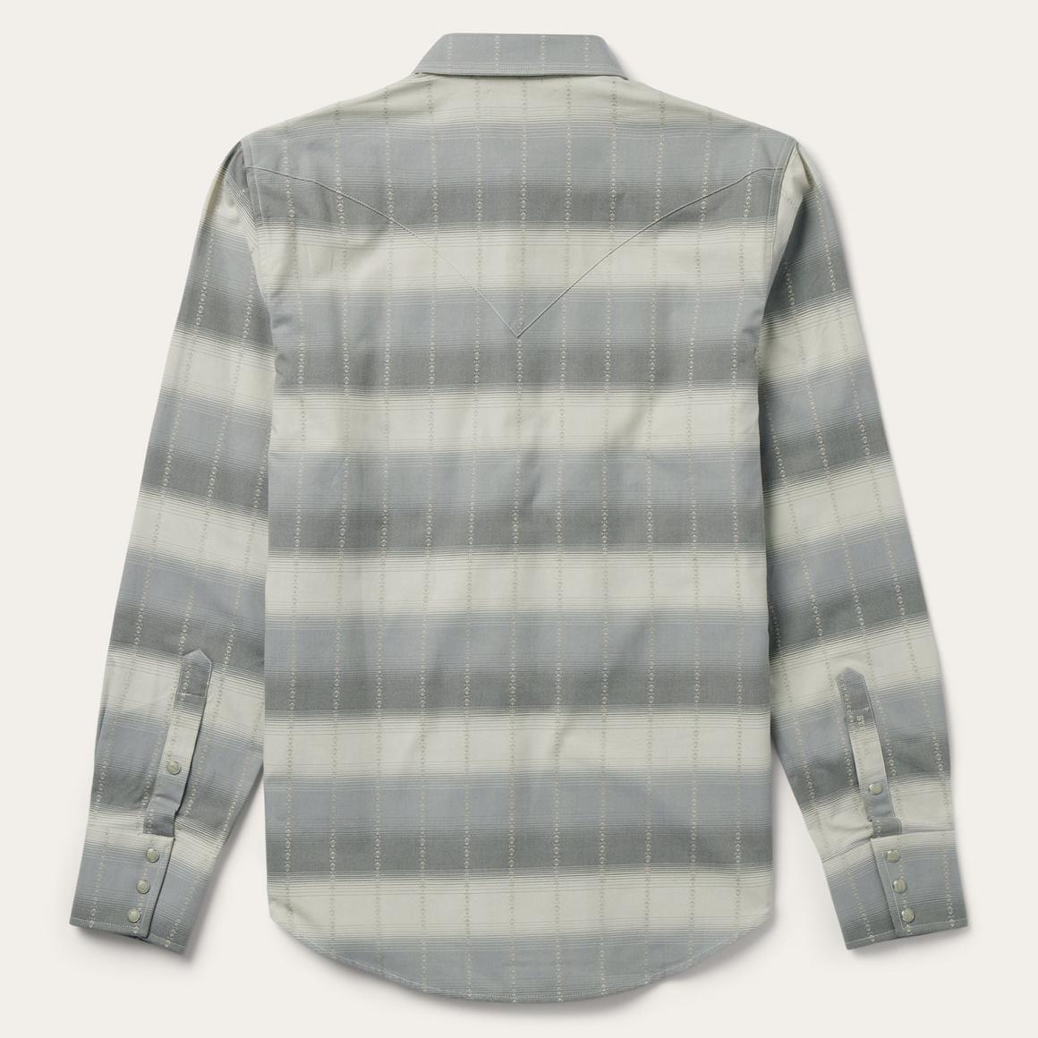 Serape Dobby Twill Western Shirt Brown | Men Stetson Modern Cut