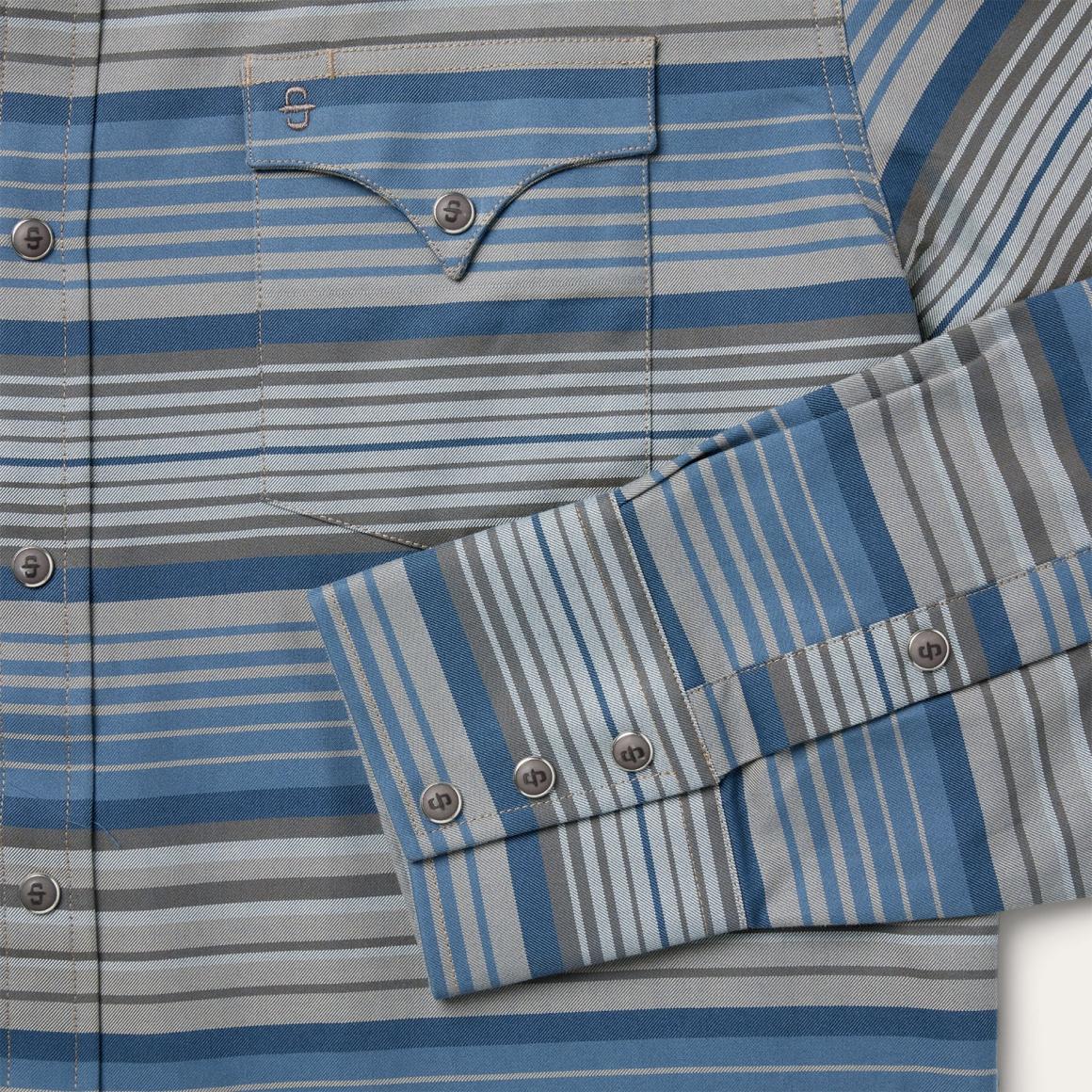 Serape Stripe Western Shirt Blue | Men Stetson Modern Cut