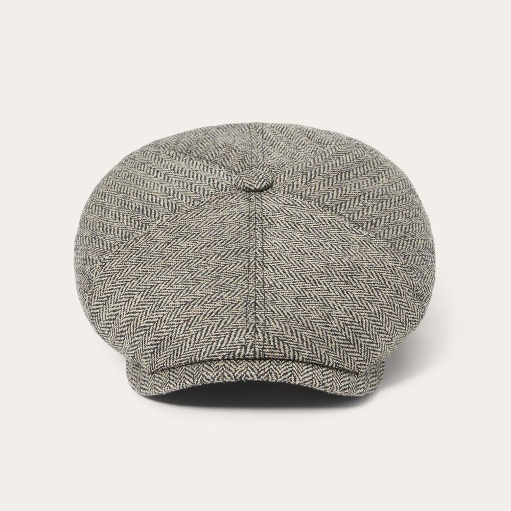 Silk Six-Panel Cap Black/brown Herringbone | Men/Women Stetson Caps &amp; Truckers