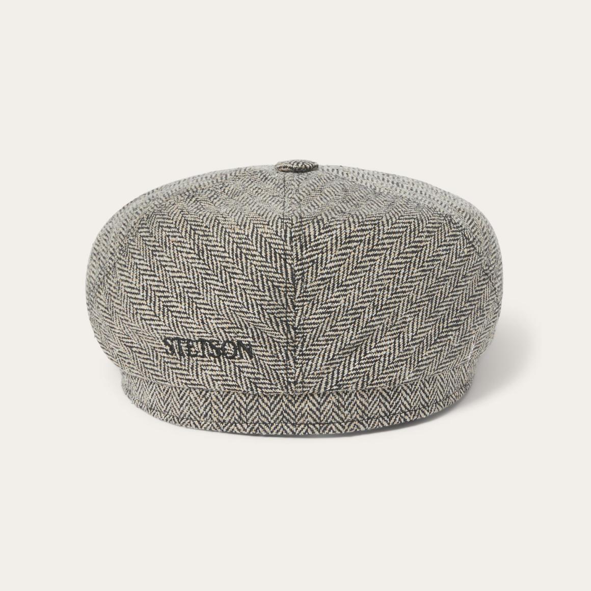 Silk Six-Panel Cap Black/brown Herringbone | Men/Women Stetson Caps &amp; Truckers