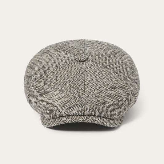 Silk Six-Panel Cap Black/brown Herringbone | Men/Women Stetson Caps &amp; Truckers