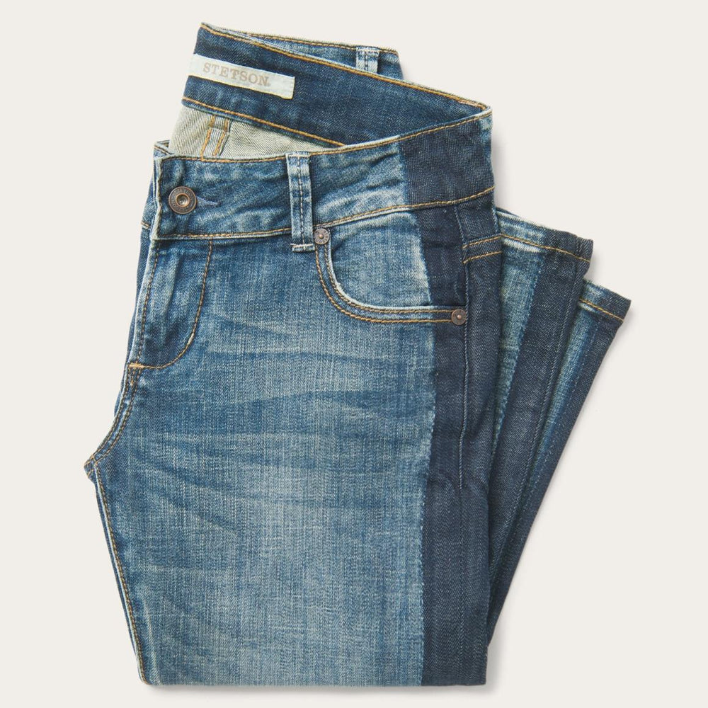 Skinny Fit Stripe Leg Jean Blue | Women Stetson Denim