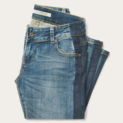 Skinny Fit Stripe Leg Jean Blue | Women Stetson Denim