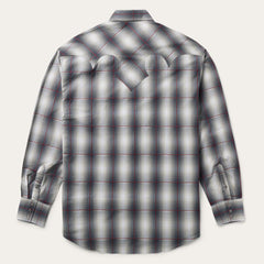 Smoke Ombre Western Shirt Grey | Men Stetson Classic Cut