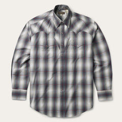 Smoke Ombre Western Shirt Grey | Men Stetson Classic Cut