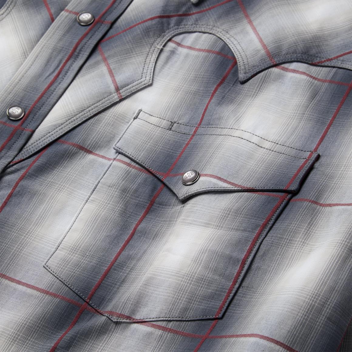 Smoke Ombre Western Shirt Grey | Men Stetson Western Shirts