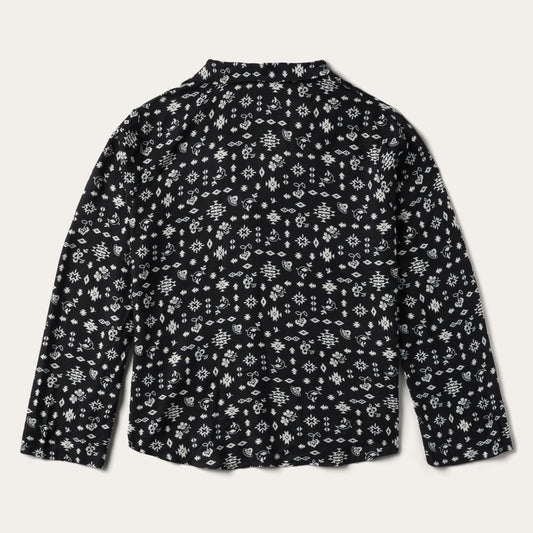Southwestern Ditzy Print Blouse Black | Women Stetson Blouses