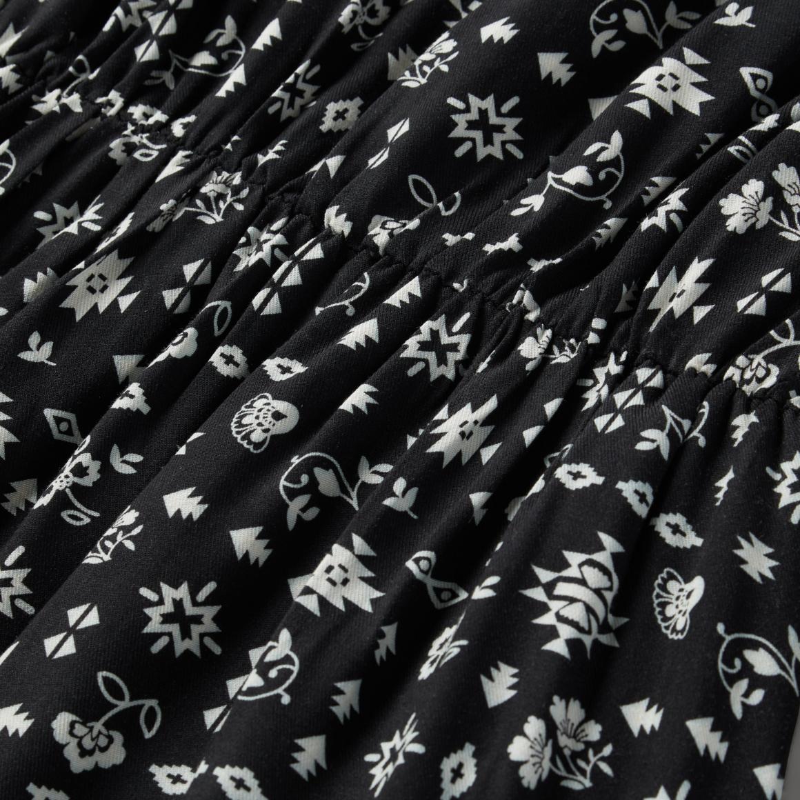 Southwestern Ditzy Print Dress Black | Women Stetson Midi