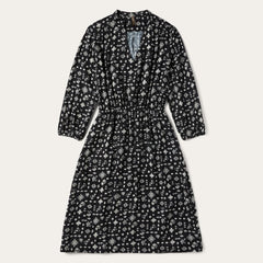 Southwestern Ditzy Print Dress Black | Women Stetson Midi