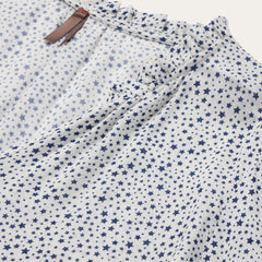 Stars Print Peasant Blouse White | Women Stetson Blouses