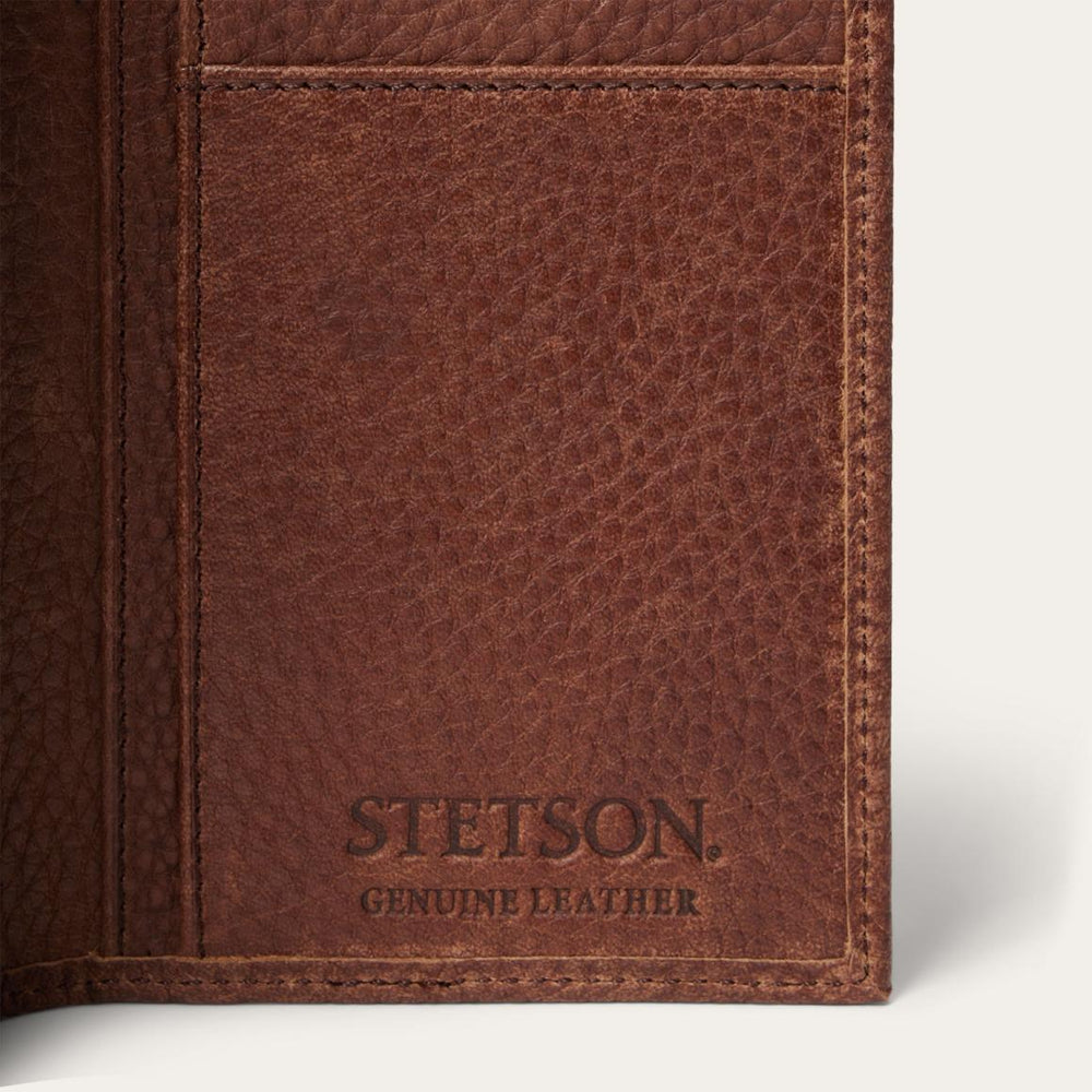 Steer Head Checkbook Brown | Men Stetson Wallets