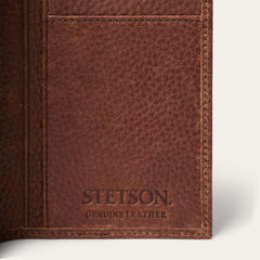 Steer Head Checkbook Brown | Men Stetson Wallets
