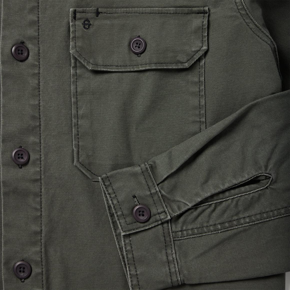 Stretch Canvas Jac-Shirt Green | Men Stetson Jackets