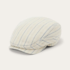 Striped Linen Driver Cap Off White With Stripes | Men/Women Stetson Caps &amp; Truckers