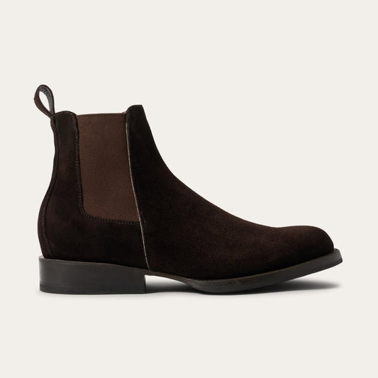 Suede Beat Chelsea Boot Dark Brown | Men Stetson Chukka