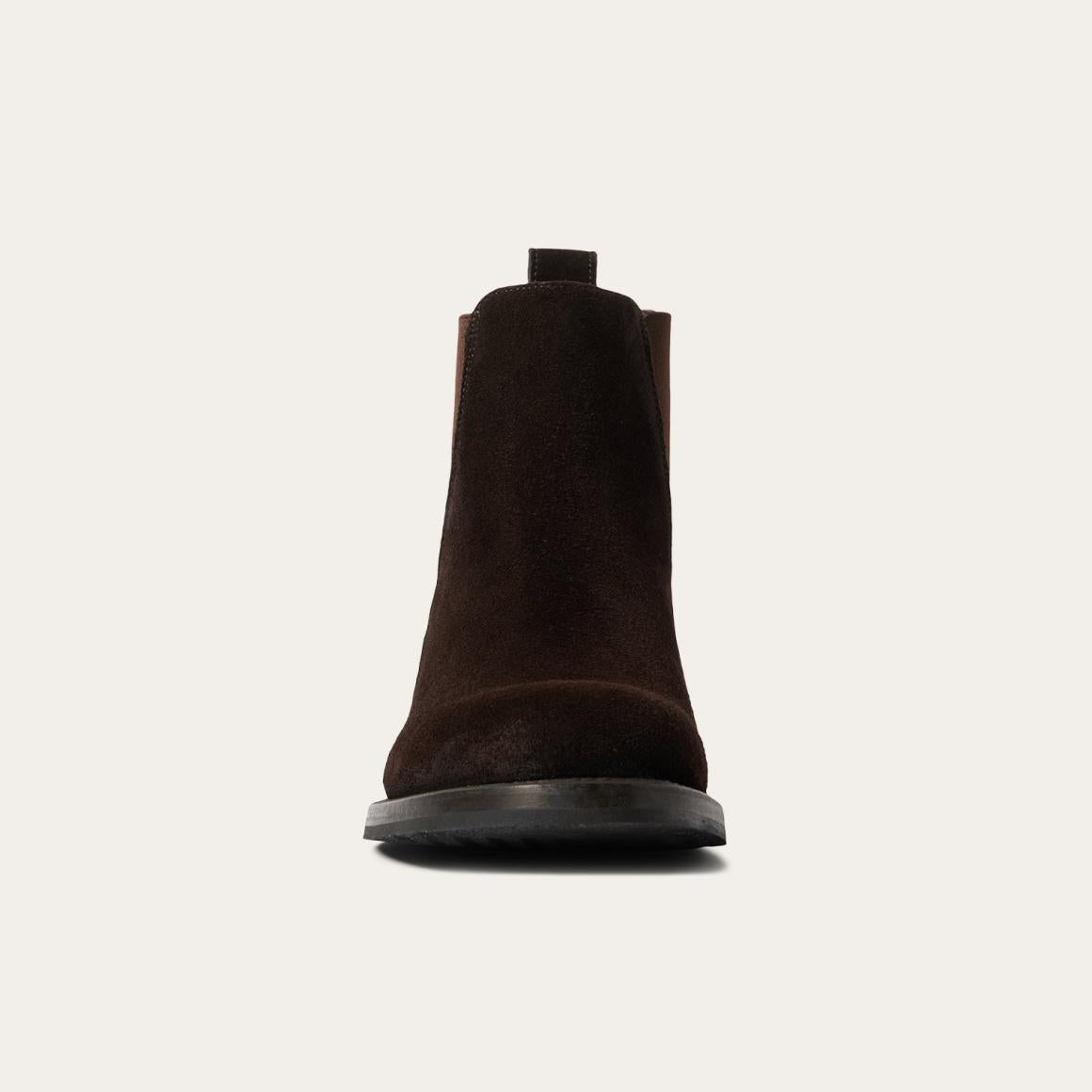 Suede Beat Chelsea Boot Dark Brown | Men Stetson Chukka