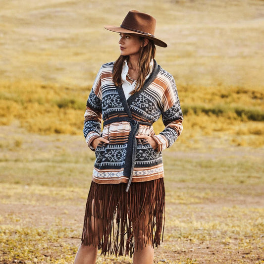 Suede Fringed Skirt Brown | Women Stetson Skirts &amp; Shorts