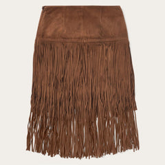 Suede Fringed Skirt Brown | Women Stetson Skirts &amp; Shorts