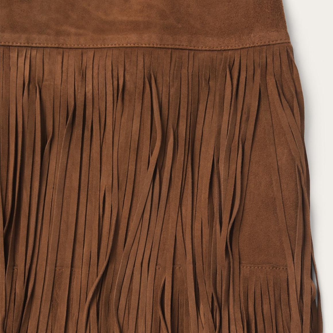 Suede Fringed Skirt Brown | Women Stetson Skirts &amp; Shorts