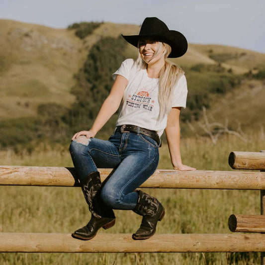 Sunrise Graphic Tee White | Women Stetson Tees