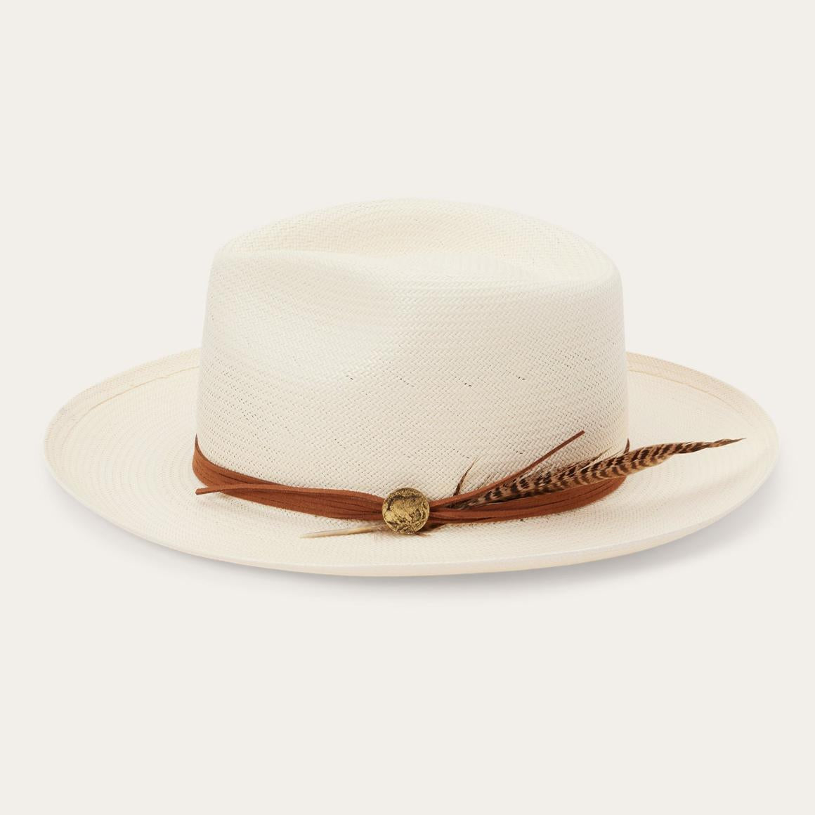 Tallahassee Shantung Straw Fedora Natural | Men/Women Stetson Fedora