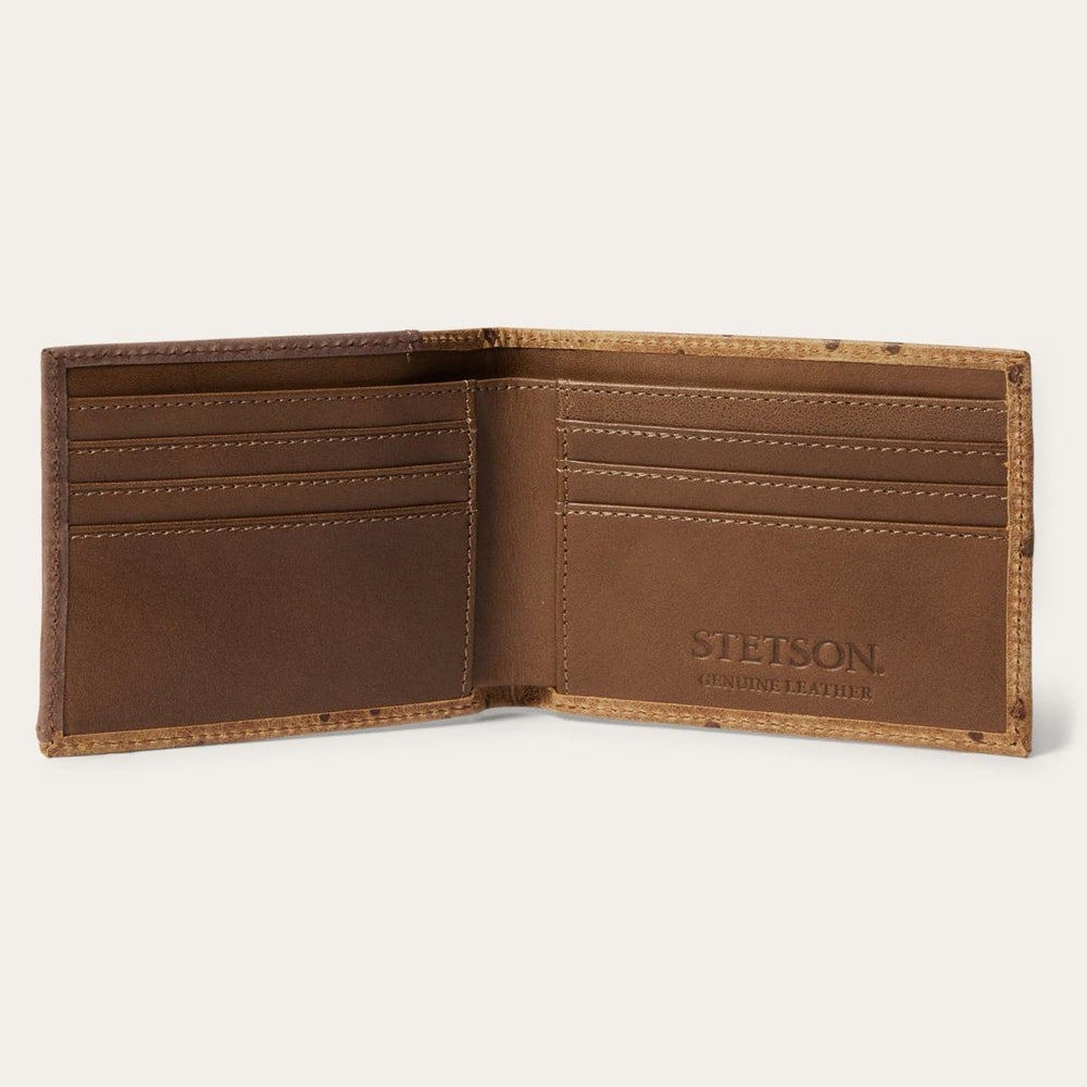 Tooled Embossed Croco Bi-Fold Wallet Brown / California Nut | Men Stetson Wallets