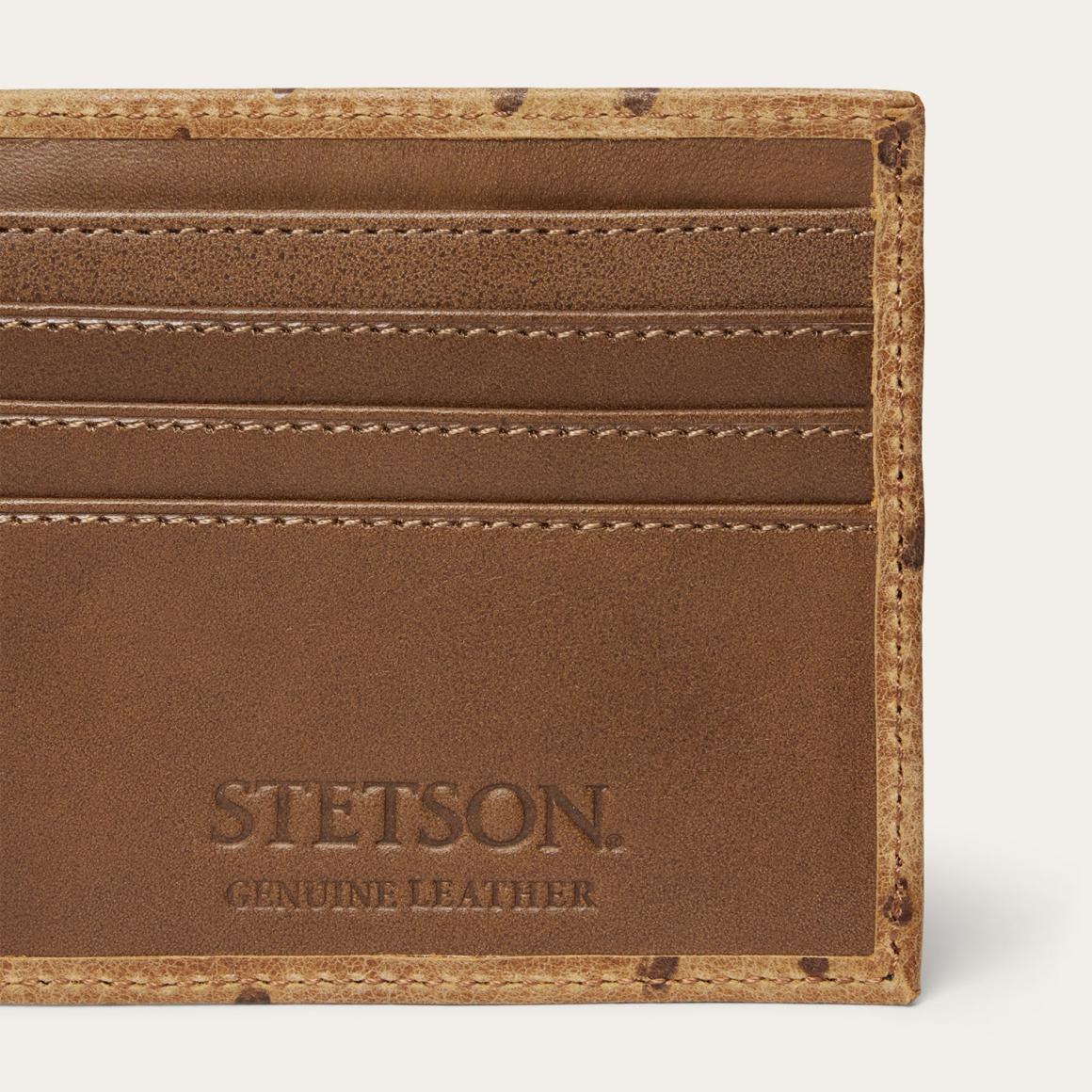 Tooled Embossed Croco Bi-Fold Wallet Brown / California Nut | Men Stetson Wallets