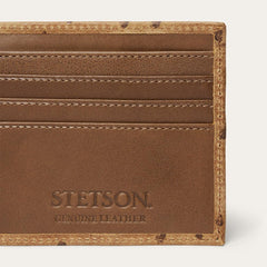 Tooled Embossed Croco Bi-Fold Wallet Brown / California Nut | Men Stetson Wallets