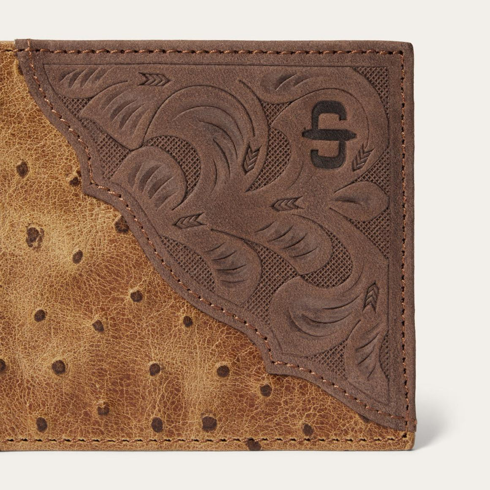 Tooled Embossed Croco Bi-Fold Wallet Brown / California Nut | Men Stetson Wallets