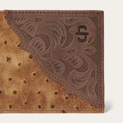 Tooled Embossed Croco Bi-Fold Wallet Brown / California Nut | Men Stetson Wallets