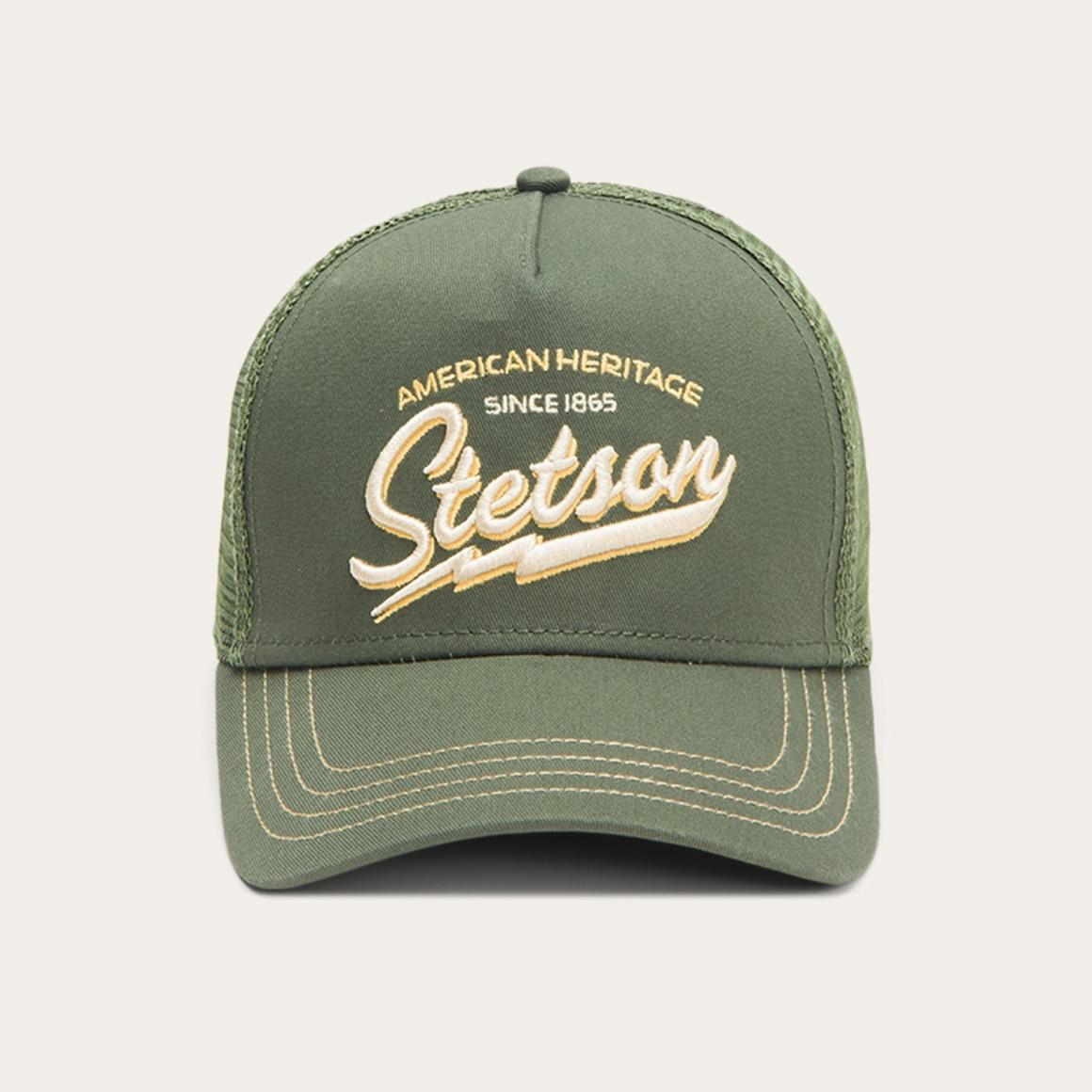 Trucker Cap American Heritage Classic Olive | Men/Women Stetson Caps &amp; Truckers