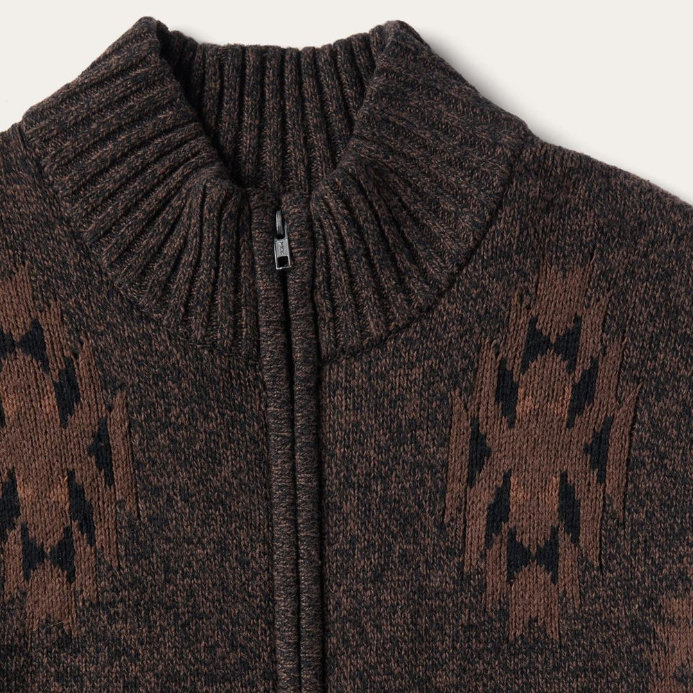 Vertical Aztec Cardigan Brown | Men Stetson Sweaters &amp; Hoodies