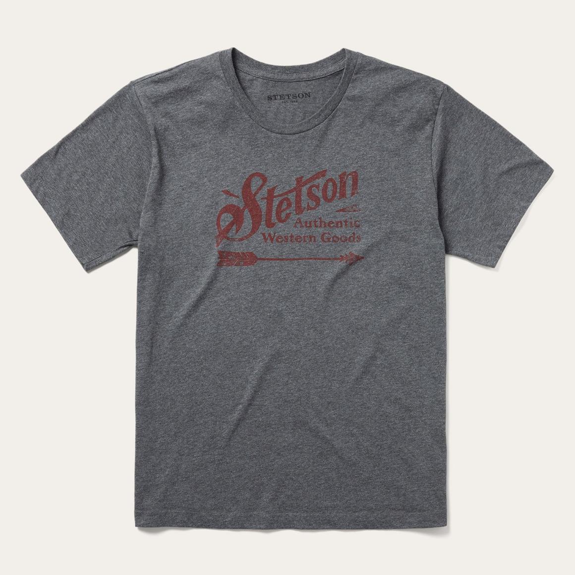 Vintage Arrow Graphic Tee Grey | Men Stetson Tees