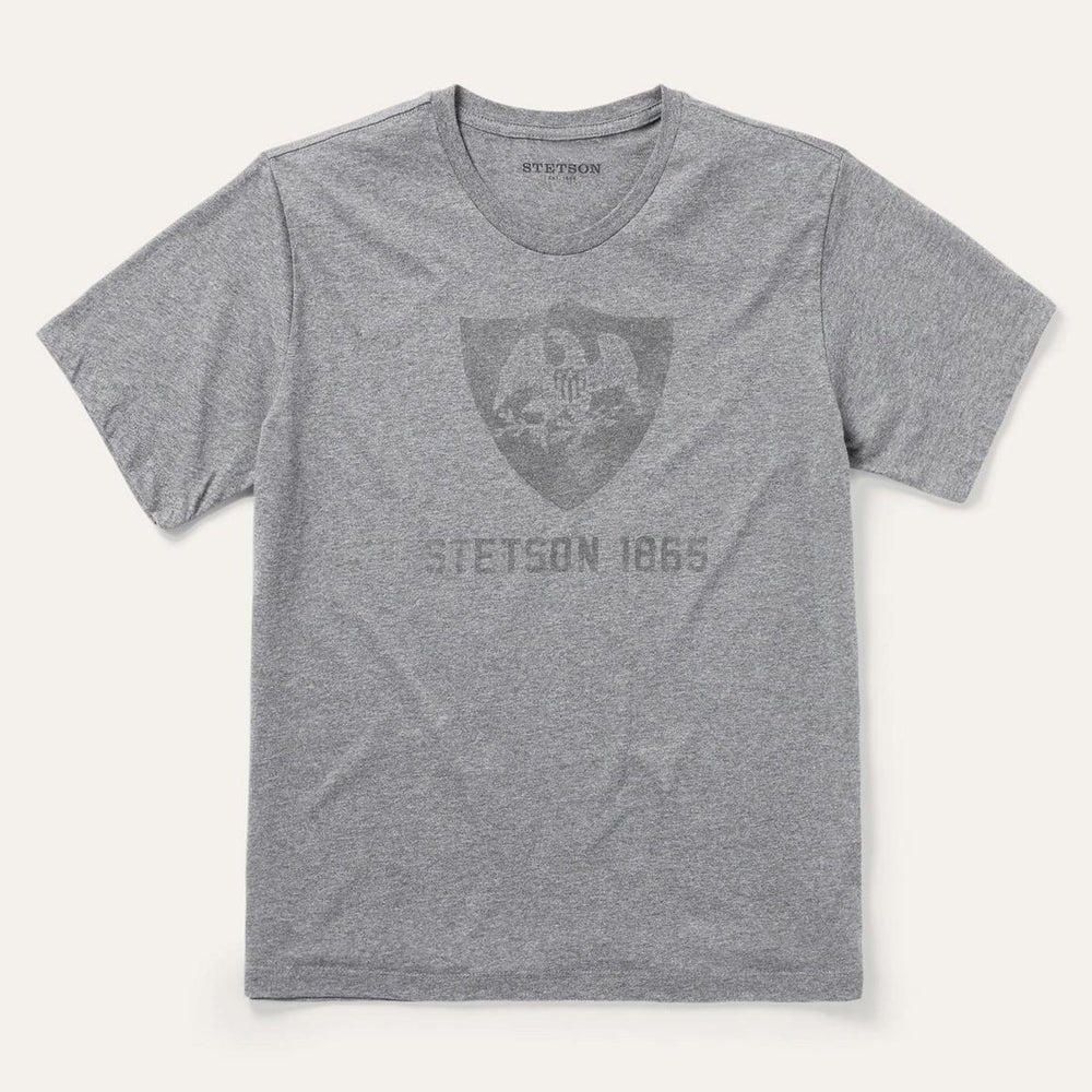 Vintage Eagle Graphic Tee Grey | Men Stetson Tees
