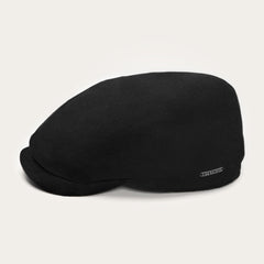 Virgin Wool &amp; Cashmere Driver Cap Black | Men/Women Stetson Caps &amp; Truckers